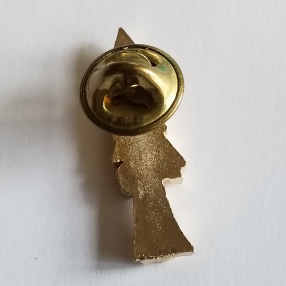 Vintage tree pin gold tone brooch spruce redwood pine conifer Christmas - Picture 3 of 8